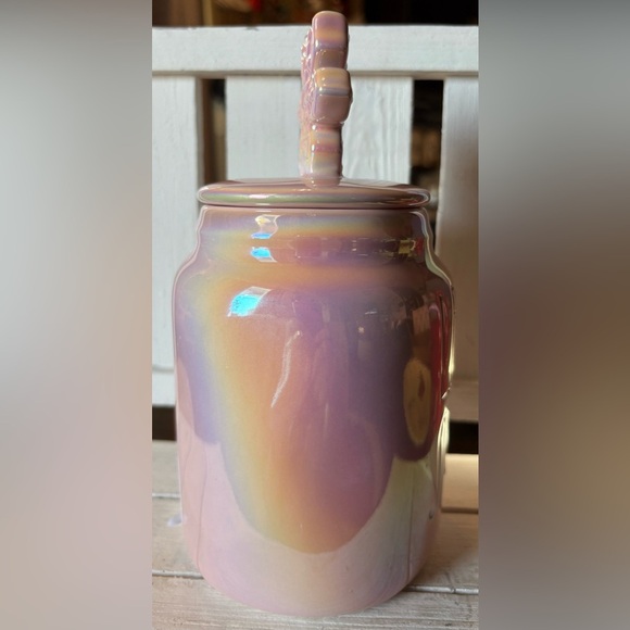 Rae Dunn Iridescent Pink LET IT SNOW Baby Canister - Picture 4 of 5